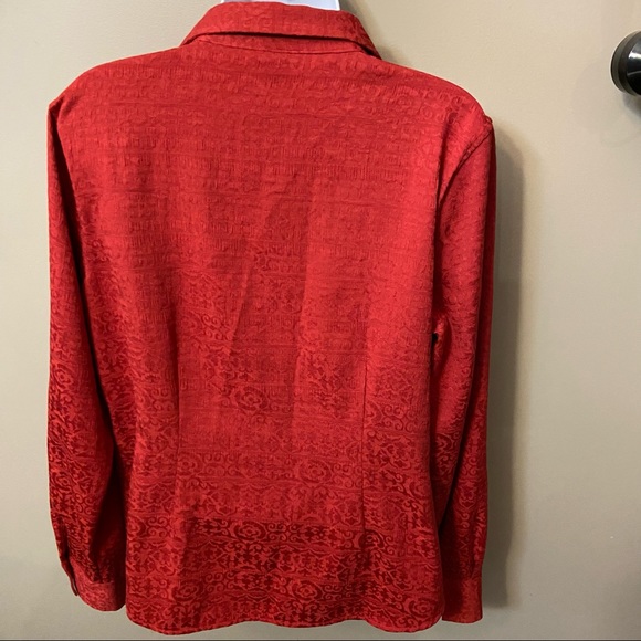 Christopher & Banks Womens Dressy Red Blouse - Excellent Condition size M - Picture 2 of 5